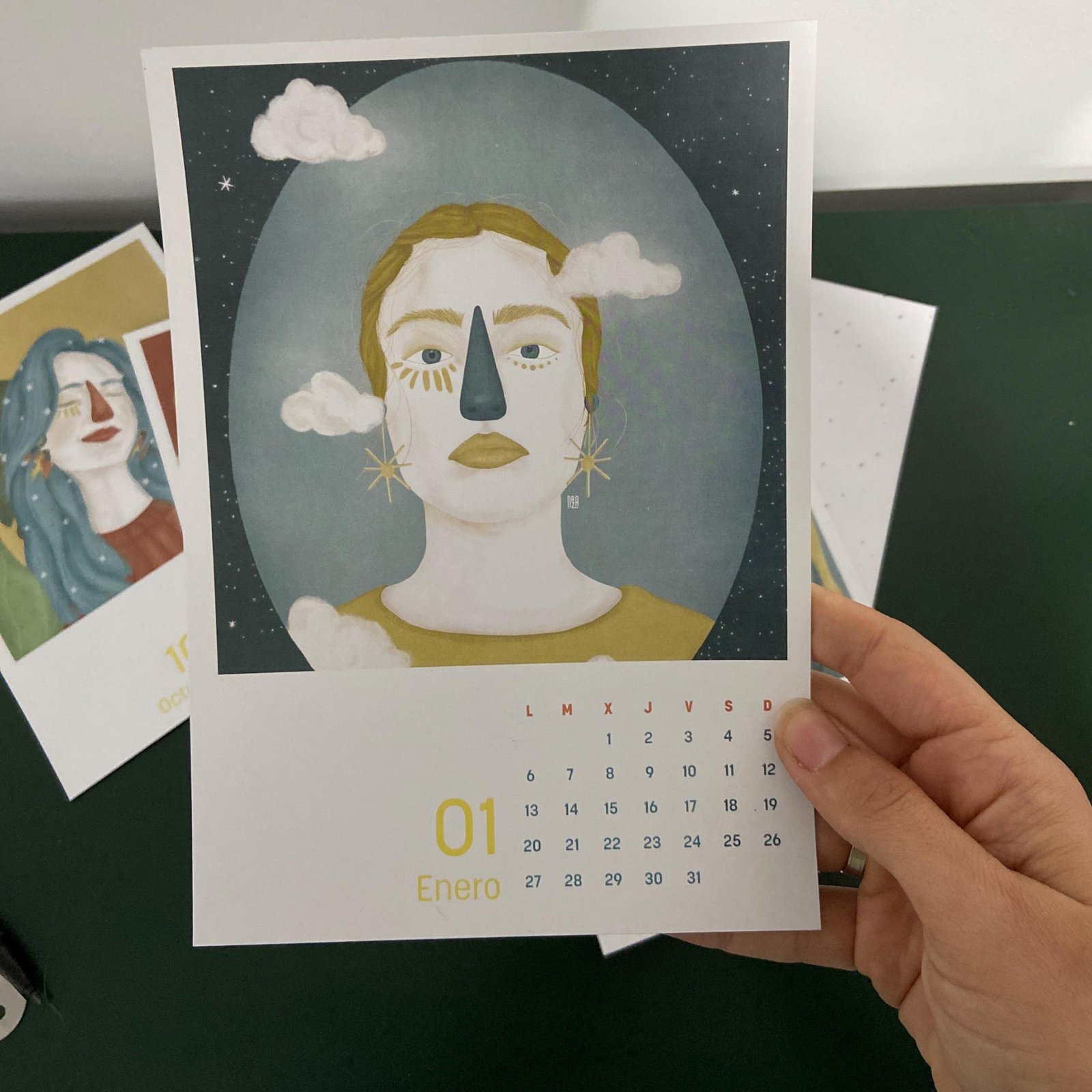 Calendario de mesa 2025, ilustrado tamaño A5 - Imagen 8
