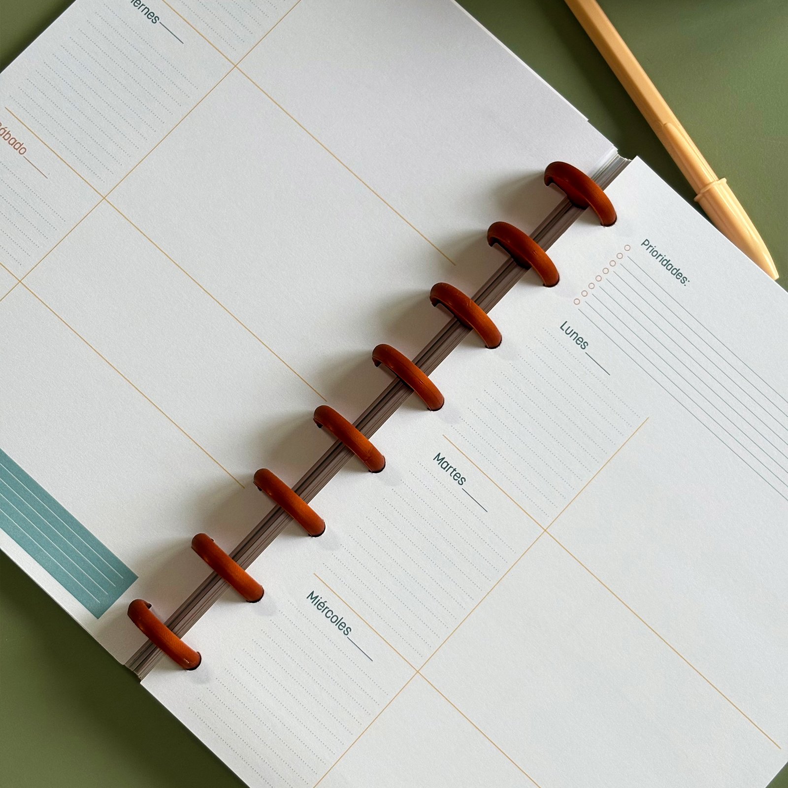 organizador semanal sin fecha